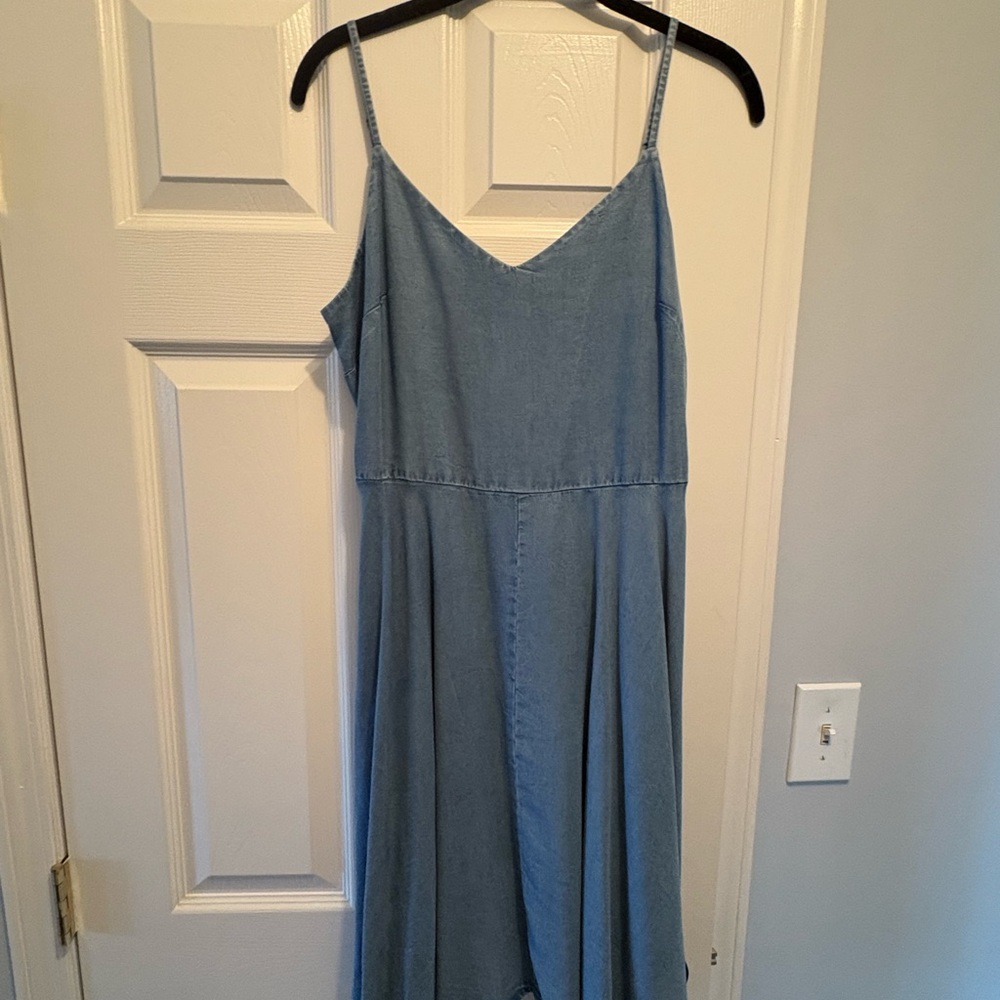 GAP Light Blue Denim Midi Dress